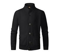 Work Jumpers For Men, Mens Sweaters, Mens Fashion Leisure Solid Wool Knitting Versatile Stand Long Sleeve Long Style Cardigan Coat Comfortable Soft Outerwear For Daily Wear