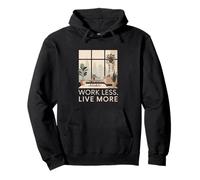 Work Less Live More Minimalist Room Pullover Hoodie