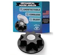 Work-Life Balance Corporation Mechanical Mouse Jiggler - No USB, No Software, Keeps Computer Awake - Cordless, Wireless, Undetectable, Black, 24 Months AA Battery Life
