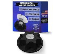Work-Life Balance Corporation Mechanical Mouse Jiggler - No USB, No Software, Keeps Computer Awake - Cordless, Wireless, Undetectable, Black, 24 Months AA Battery Life