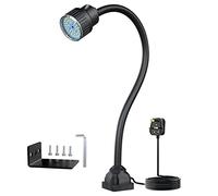 Work Light,12W Led Lamp, IP66 Water Proof Flexible Gooseneck Lamp 1320 Lumens for Lathe Milling, Drill Press, Industrial Lighting
