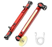 Work Light, 3000 Lumens Rechargeable Work Light,Rechargeable Works Lights, Magnetic & Hook Underhood Lighting, for Mechanic/Car Repairing/Garage (Red * 1)