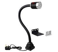 Work Light 900 Lumen 220 Volt Led SpotLamp with 20 inch Flexible Gooseneck forLathe CNC Milling Drilling Machine Wood Working Work Bench Industrial Lighting (Screw Fixed Base)
