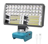 Work Light Compatible with Makita 18V LXT Battery, Cordless LED Flood Light Compatible with Makita 18V Tools, 38W 6000LM Work Light with USB Charging Port
