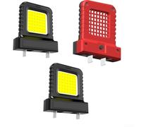 Work Light, LED for 20V/21V Power Tool Batteries 14W High-Output Flood Lamp Adjustable 20.5-40.5mm Battery Socket Portable Jobsite(3PCS red)