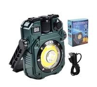 Work Light Rechargeable, Solar LED Work Light with Magnetic Base, Bright Flashlights with 5 Lighting Modes Portable Solar Powered Camping Lamp for Car Repair Floor Job Site Home
