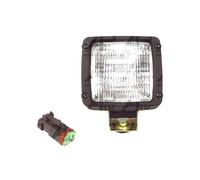 Work Light Square Frosted 12V Lamp Replacement for JCB 3CX Mini Digger Fog Spot & Plug