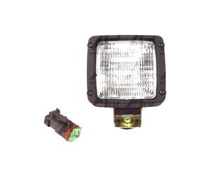 Work Light Square Frosted 12V Lamp Replacement for JCB 3CX Mini Digger Fog Spot & Plug