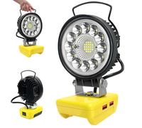 Work Lights Compatible with Dewalt 20v Battery, 36W 3800LM Cordless LED Work Light with USB Charging Port, Battery Powered Flood Light Compatible with Dewalt 20v Tools, Workshop, Camping, Job Site