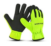 WORK MAXX Thorn Proof Gardening Gloves for Women, Heavy Duty Garden Gloves Men - Synthetic Leather Vegan Work Gloves for Pruning, Roses & Outdoor Tasks (yellow, xl)