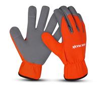 WORK MAXX Thorn-Proof Gardening Gloves - Heavy-Duty Protection for Roses, Thistles & Tough Yard Work (orange, large)