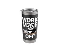 Work Mode Off Funny Panda Office Mood Vibes Stainless Steel Insulated Tumbler