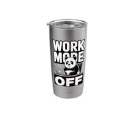 Work Mode Off Funny Panda Office Mood Vibes Stainless Steel Insulated Tumbler
