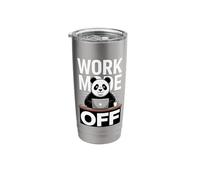 Work Mode Off Funny Panda Office Mood Vibes Stainless Steel Insulated Tumbler