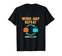 Work Nap Repeat Loop Graphic Design Simple Life Cycle T-Shirt