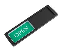 Work Open/Closed Sliding Sign, Privacy Sign Vacant Occupied Do Not Disturb Door Indicator for Home Office Restroom Hotles Conference Hospital, Black House