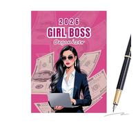 Work Planner Organizer Notebook,80 Page 2026 Calendar Female Planning Book,Work Note Taking Journal Planner | for Office School Home Travel Business Trips Celebrations Appreciation