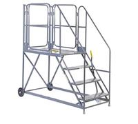 Work Platform - Easy Slope - 1200mm Platform - 4 Tread - Grey