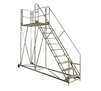 Work Platform - Easy Slope - 1800mm Platform - 4 Tread - Grey