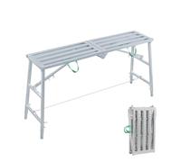 Work Platform Scaffolding Equipment, Portable Folding Scaffolding Platform Work Bench, Scaffold Tower Ladder Stool With Adjustable Height, Galvanized Steel, 882 Lbs Max Load (Size