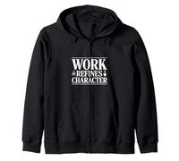 Work Refines Character Masonic Identity Zip Hoodie
