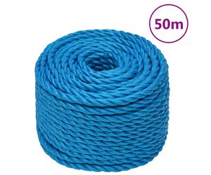 Work Rope 16mm x 50m Blue Polypropylene Heavy Duty Twisted Floating 1380kg Extra