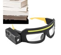 Work Safety Glasses - 16x8x6cm ABS | Mountain Biking Glasses With TYPE-C Rechargeable LED Light | Anti-Fog Safety Goggles For Welding, Riding, Motorcycle | Women Men Night Walking Dust Sun Protection