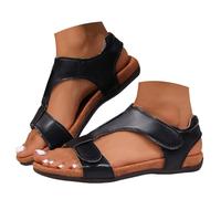 work sandals for women - Womens Sandals Comfort Flat Beach Shoes Adjustable Hook Loop Strap Open Toe Soft Footbed Summer Casual Walking Holiday Footwear For Ladies Outdoor Travel Wear
