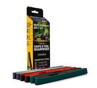WORK SHARP Assorted Belt Kit - WSSA0002012 Knife and Tool Sharpener Belt Kit - Assorted Grits (P80, P220, 6000) Official Replacement Belt Kit for KTS Models (Pack of 6)