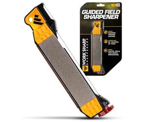 Work Sharp Guided Field Sharpener - WSGFS221 Portable Outdoor Multi Knife and Tool Sharpener - Compact Travel Manual Guided Professional Sharpening Tool for Knives