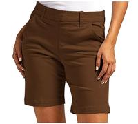 Work Shorts Women High Waisted Casual Solid Cotton Stretch Ladies Formal Shorts Combat Cargo Short Mini Summer Pants Outdoor Walk Bottoms with Pockets