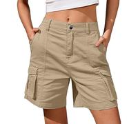 Work Shorts Womens Construction - Ladies Knee Length Bermuda Shorts With Multipockets Wide Leg Hiking Work Pants Baggy Cargo Pants Summer Casual Half Pants For Outdoor Hiking Work Travel Golf