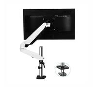 Work Single Monitor Arm, Desk Mount Stand for 15"-32" Screens Holds 4.4-17.6 lbs, Fully Adjustable Gas Spring with Grommet Base Play(300mm)