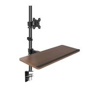 Work Single Monitor Desk Mount with Keyboard Tray, Height adjustable arm with C-Clamp Base for most 17"-40" Screens, Holds up to 29.7 lbs Play(17"-27")