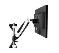 Work Single Monitor Wall Mount for 15-27 Inch Screens up to 17.6 lbs, Gas Spring Arm, Full Motion Height Adjustable Industrial Play(One arm)