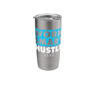 Work Smart Hustle Hard Entrepreneur Motivational Stainless Steel Insulated Tumbler