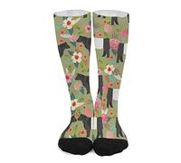 Work Socks 50Cm Belted Galloway Flower Cow Flower Cow Golf Socks Knitting Patterned Socks Colorful Ladies Socks For Mens, Womens, Winter