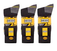 WORK SOCKS Men's Thick Socks Heavy Duty Reinforced Heel Sizes 6-11 Asstd 9 Pairs