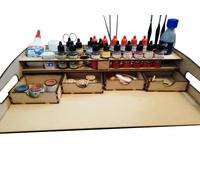 WORK STATION DESIGNED COMPATIBLE WITH VALLEJO & AK PAINT POTS