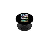 Work Sucks Lets Go To Long Beach California Floral Surf PopSockets Adhesive PopGrip