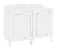vidaXL Commercial Work Table Cabinet 120cm Stainless Steel Restaurant Cupboard