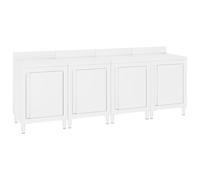 Vidaxl Commercial Work Table Cabinet 240X60X96 Cm Stainless Steel Work Table Cabinets