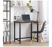 Work Table Old Wood 100x50x76.5cm Engineered Wood & Steel Height Adjustable Pro