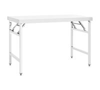 Work Table Silver Stainless Steel 120x60x80cm Foldable Commercial Kitchen Pro HD