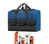 Work Tool Bag - Large Electrician Tool Carrier, Heavy Duty Tote | Waterproof Oxford Tool Organizer for Mechanic, Technician, Repair, Construction, and Field Equipment Storage, 30x17x18cm, 説明を参照してください