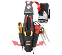 Work Tool Belt, Sturdy Tool Pouch Electrician Belt, Portable Compact Multifunctional Waterproof Organizer for Electrical Work Repair Professional Maintenance Home Garden