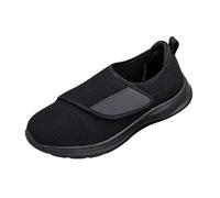 Work Trainers 2025 New Outdoor Women's Wide Fit Walking Shoes Breathable Elderly Shoes Parents' Shoes Work Women's Max Cushioning Wide Sneaker (Black, 6)