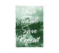 Work Travel Save Repeat Forest Photo Women's T-Shirt - White - L - White