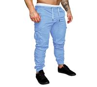 Work Trousers for Men Black Combat Trousers with Multi Pockets Men Elasticated Waist Regular Fit Drawstring Cargo Pants Slim fit Work Trouser Outdoor Walking Mens Hiking Trouser Workwear