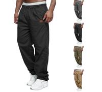 Work Trousers Men, Cocila Cargo Pants Men Straight-Fit Casual Jogger Drawstring Sweatpants Hiking Outdoor Twill Sport Chino Trousers Wrinkle-Resistant Breathable with Flat-Fr Flash Deals Of The Day